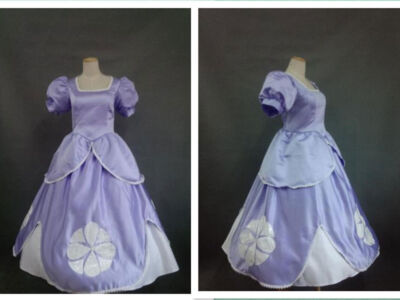 The First Princess Sophia Sofia Purple Dress Cosplay Costume{
