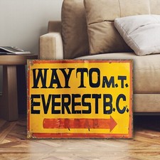 Vintage Style Everest Base Camp Mountaineering Sign