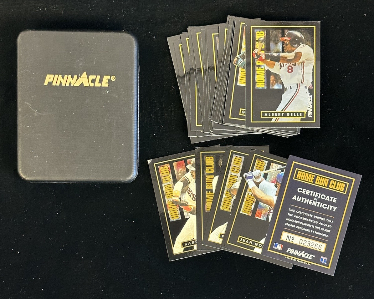 1993 Score Pinnacle Home Run Club Baseball Complete Set of 48