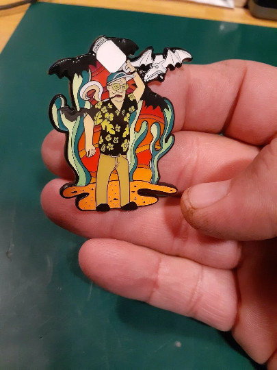 Hank hill king of the hill hunter s Thompson fear loathing enamel lapel hat pin