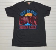 Homage Boom Shaka Laka 'He's On Fire' NBA Jam T Shirt Mens Large Dark Gray