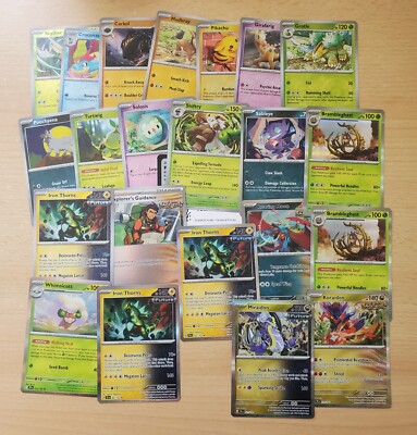 Pokemon - Temporal Forces - Lot - 14 Karten - 10 Base, 1 Holo, 2 Reverse, 1 Code