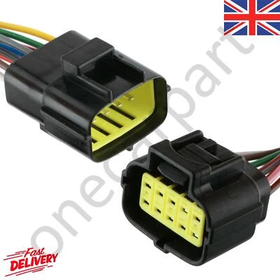 PARLEX Pre Wired 10 Pin Connectors Male and Female For Cars Motorbikes Trucks
