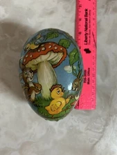 Vintage Paper Mache German Democratic Republic Easter Egg Candy Box