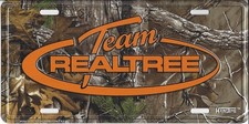 Team Realtree Camo Metal License Plate