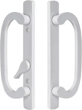 Sliding Patio Door Handle Replacement with Zinc Diecast I/E Pulls, Offset Thumbt