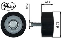 Gates T36741 Umlenk-/FüHrungsrolle FüR Keilrippenriemen Umlenkrolle