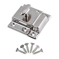 Vintage Cabinet Door Latch 1-7/8 Inch Spring Loaded Nickel Plated Hardware