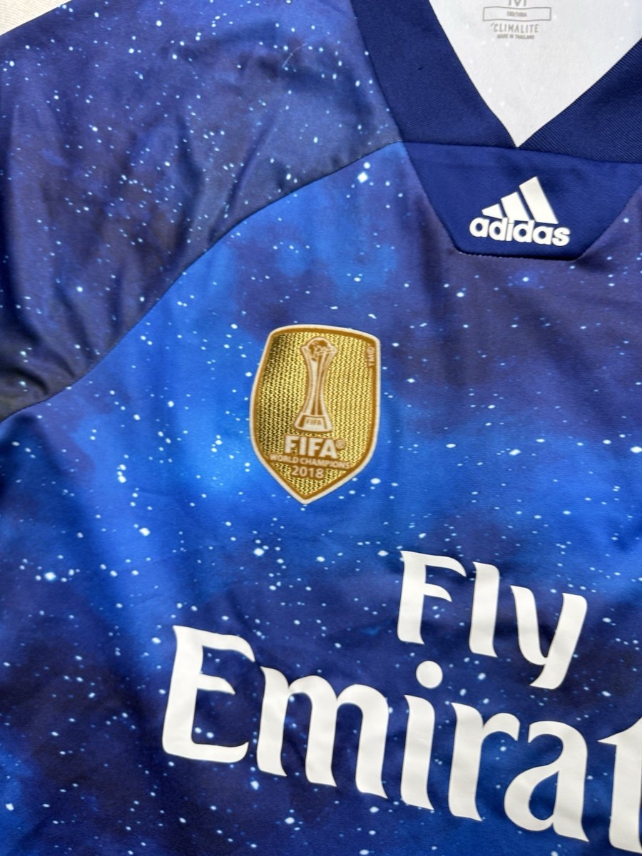Adidas Real Madrid 2018 Champions Patch Galaxy Jersey Marcelo 12