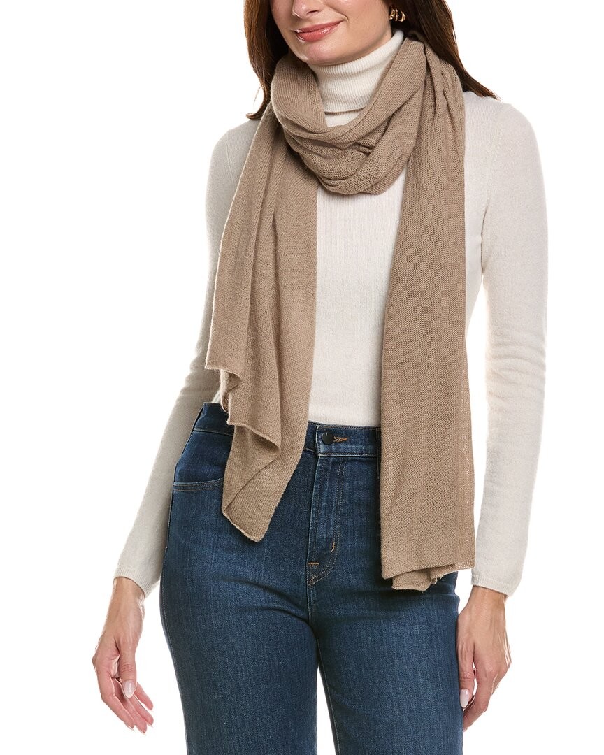 La Fiorentina Wool - Cashmere-Blend Travel Wrap Womens Brown 13090₽