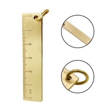 1PC 6cm Small Copper Ruler 3mm Thickened Brass Metal Ruler Copper Key Pendant