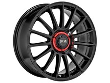 Cerchio in Lega OZ Superturismo Evoluzione 8,5x19 ET38 5x112 Gloss Black + Red