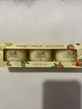 Image of Yankee Candle 3 Pack Votive Iced Berry Lemonade Scented Candles 3 X 37G