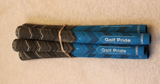 5 Golf Pride MCC Plus 4 Standard Size Blue/Black/White Golf Grips