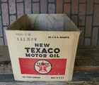 Antique cardboard Texaco Motor oil box holds 24 quarts dated may 21 1938 — photo 3