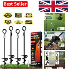 Heavy Duty Ground Anchor 4 Pack - Fits Tents, Trampolines, and Grounding Appl...