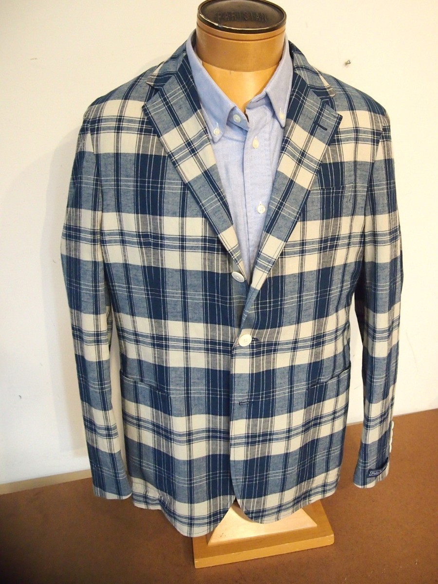 Polo Ralph Lauren Soft Tailored Cotton Madras Plaid 3 Button