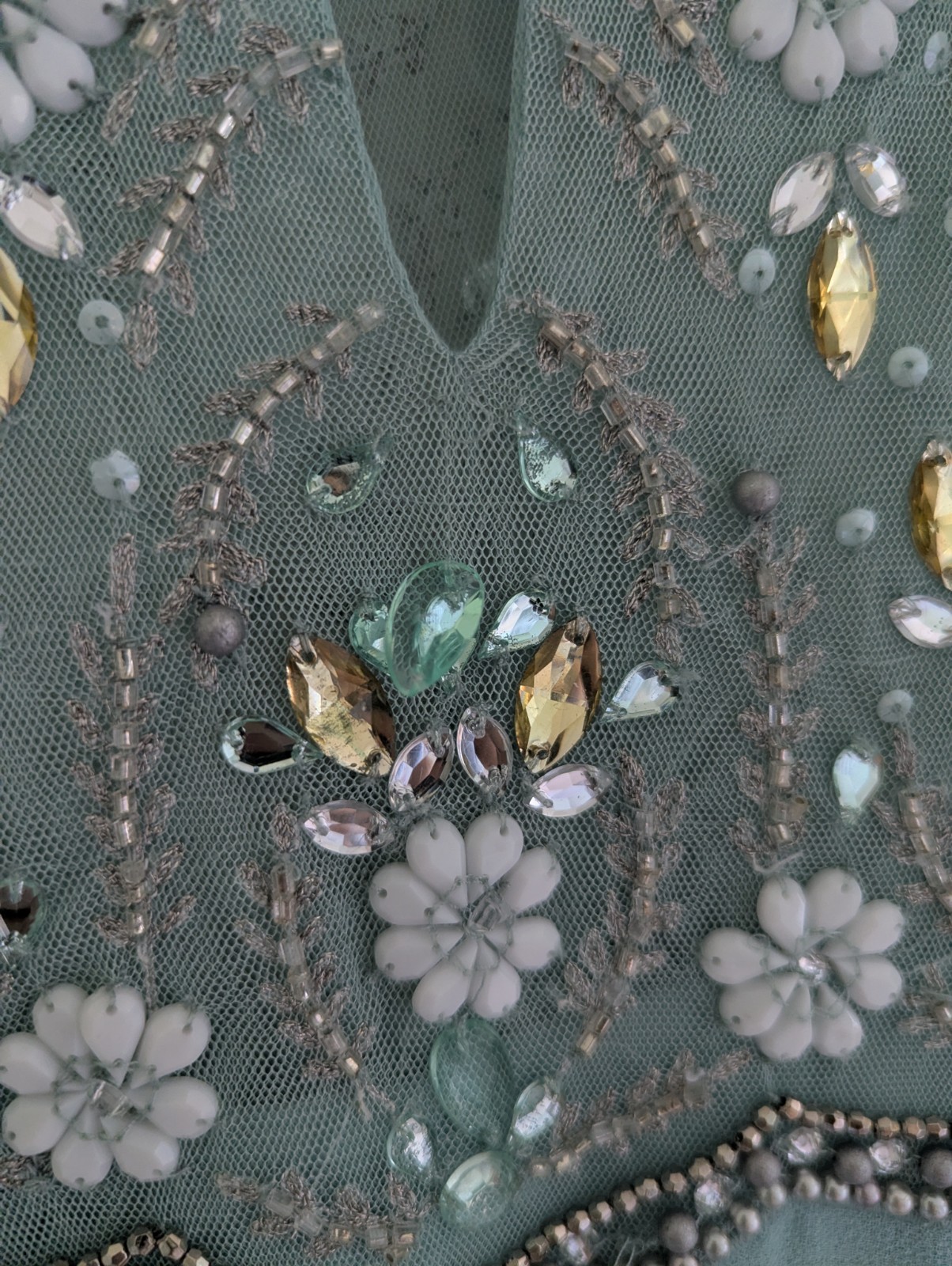 Beautiful Monsoon turquoise / aqua beaded occasion dress, size UK 8, worn once image 8