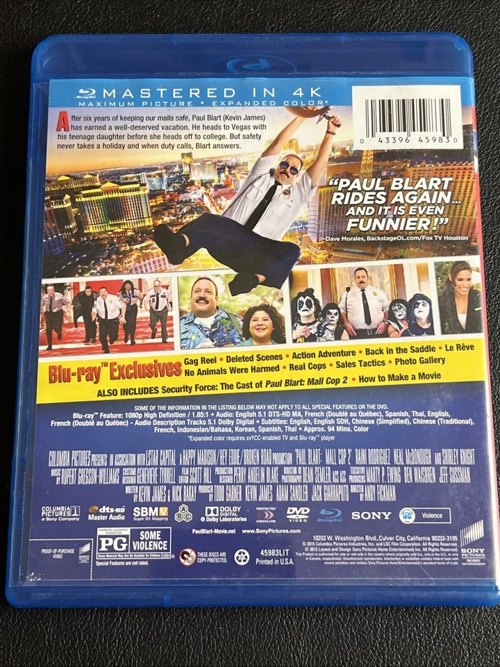 Paul Blart: Mall Cop 2 [Blu-ray & DVD] Very Good | B2G1FREE - Image 2 of 3