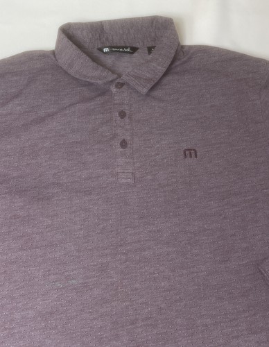 Polo TravisMathew uomo XL viola manica lunga Pima misto cotone golf casual - Foto 2 di 13