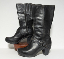 Dansko Women's Rylan Crazy Horse Boots Size 38 US 7.5-8 Black Mid-Calf