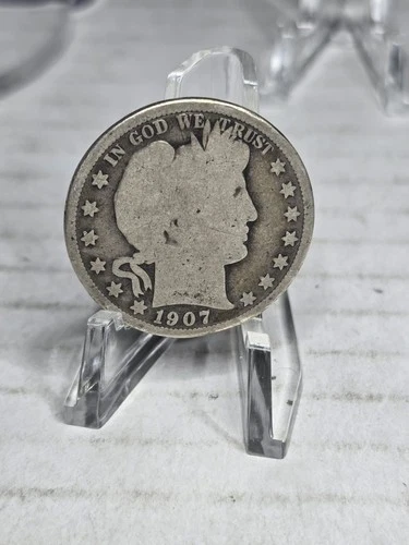 1907-S Barber Silver Half Dollar