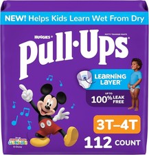 Pull-Ups Boys' Potty Training Pants, Size 3T-4T Training Underwear 32-40 lbs ,