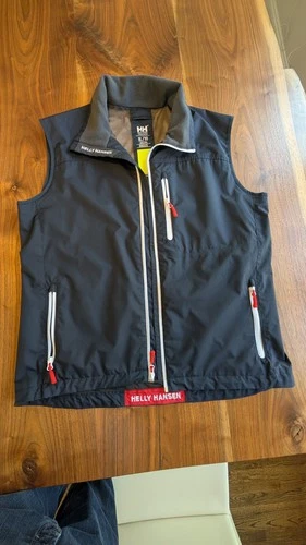 Helly Hansen Crew Vest Men's XL Navy Blue Full Zip Waterproof Sailing - product listing photo