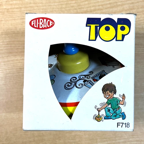 Vintage Ohio Art Tin Metal Toy Spinning Top Works! Circus Animals NIB