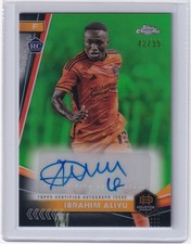 2024 Topps Chrome MLS IBRAHIM ALIYU Green Auto /99 RC Rookie Houston Dynamo