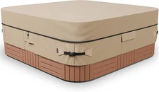 Outdoor Waterproof and Weatherproof Hot Tub Cover 85 X 85 Inch Fit 84 X 84 or 83