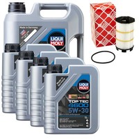 MotoröL Set 4600 5W-30 Liqui Moly 9 Liter + ÖLfilter FüR Audi A6 A5 VW Touareg