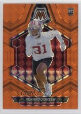 2024 Panini Mosaic Rookies Fluorescent Orange Prizm /25 Renardo Green #358 yl0