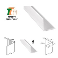 Durable White Vinyl Corner Shields   2-3/8  x 48    Pack of 6 for Ultimate Wa...