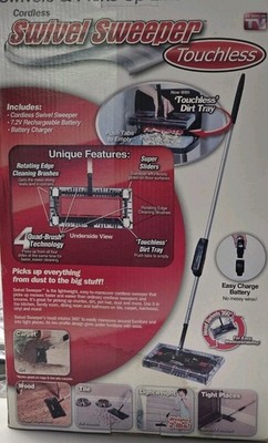 Ontel NIB Cordless Swivel Sweeper As Seen on TV Rechargeable Battery  Volts