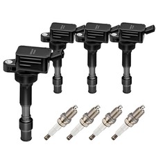 OEM Ignition Coil Pack UF816 27300-2E601 and Spark Plugs Set of 4 Compatible