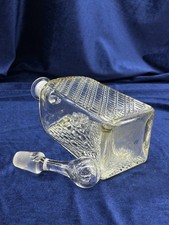 Vintage geschliffenes Glas Cordial Dekanter /...