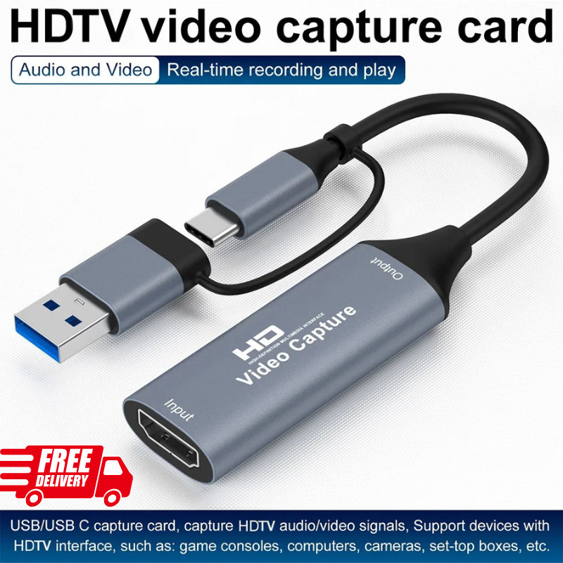 1080P HD Audio Video Capture Card 4K HDMI to USB C USB 3.0 Video Capture Devices