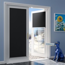 Blackout Curtains, No-Drill Blinds for Indoor Windows  Doors with Magnetic S...