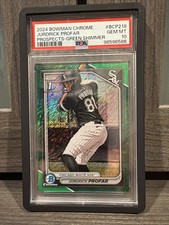 2024 Bowman Chrome Jurdrick Profar #BCP-218 Green Shimmer Refractor PSA 10