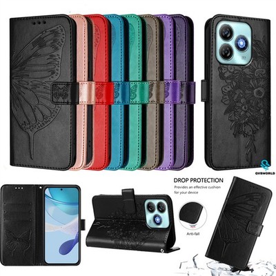 Luxus Schmetterling Flip Wallet Case Handy Hülle für ZTE Blade A76 A56 A36 A75
