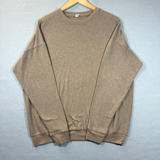 ALO Yoga Womens Oversized Crewneck Sweatshirt Tan Brown Heather Sz M Loungewear