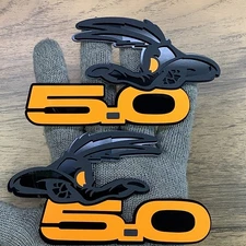 Coyote  Badges Emblem Light Orange Eye for 5.0 Fender Angry Agressive Fury