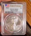 AMERICAN SILVER EAGLE 2022 PCGS MS 69 1 TROY OZ
