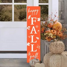 Fall Porch Sign Wooden Welcome Sign Vertical Yard Standing Home Decor