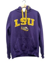LOUISIANA STATE UNIVERSITY LSU TIGERS HOODIE SIZE MEDIUM EMBROIDERED SPELLOUT
