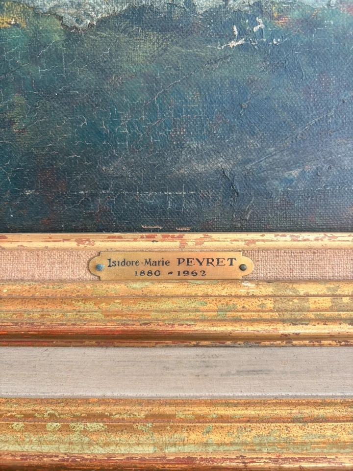 Peinture Tableau Huile Toile Paysage Moulin Eau Rivière Isidore-Marie Peyret - Photo 4/4