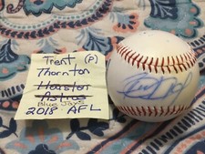 TRENT THORNTON SIGNED FRESNO GRIZZLIES SIGNED BASEBALL/BLUE JAYS PITCHER-‘18 AFL