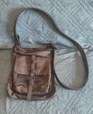 BELSTAFF Bag Speed-Malenotti-Messenger-Leather-Antique Cuero-Tracolla Pelle-RARE