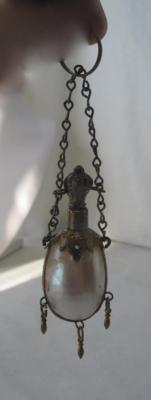Seltene französische Königspalast Parfum Flasche Mop Bronze vergoldet Dressing Halskette